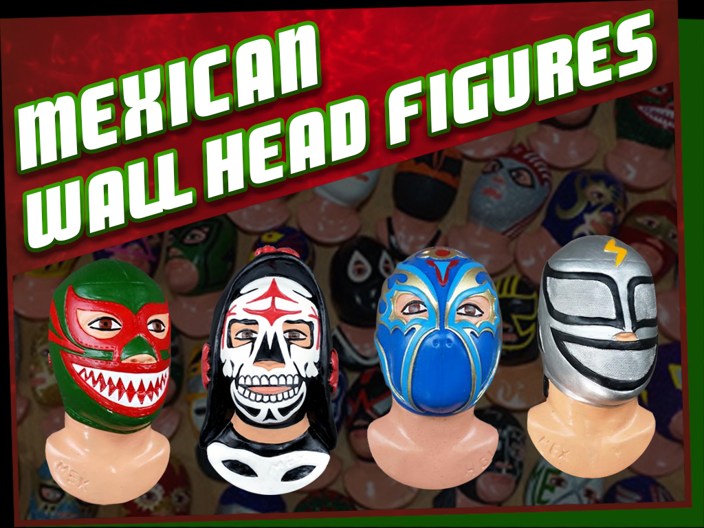 Mexican wall head figures/マスクマン壁掛け